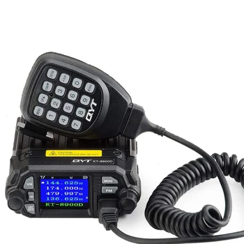 QYT KT-8900D Двухдиапазонный Мини автомобильный Радиоприемник Мобильный Приемопередатчик VHF UHF Компактный Дизайн HD дисплей Дальняя рация CB 25 Вт