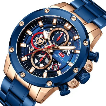Лидирующий бренд, мужские часы, Спортивные модные кварцевые наручные часы, Синие светящиеся стрелки из нержавеющей стали, водонепроницаемые Relogio Masculino