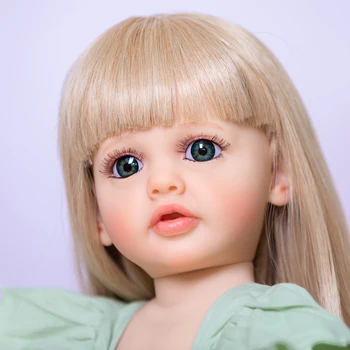 55 см, мягкая силиконовая кукла-реборн для малышей, реалистичная, мягкая на ощупь, высококачественная кукла, подарки для детей