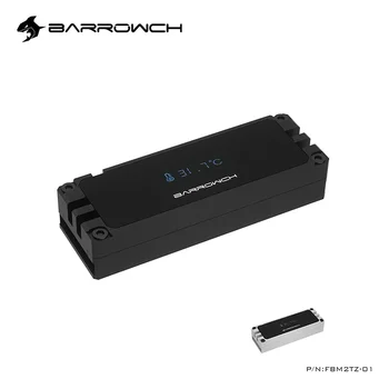 Радиатор жесткого диска BARROWCH Для жесткого диска компьютера 2280 \ 22110 M.2 SSD, Рассеивающий тепло OLED-дисплей температуры, FBM2TZ-01