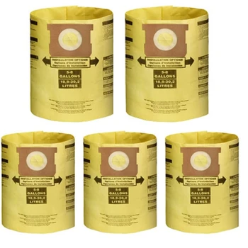 10 Упаковок Вакуумных пылевых Фильтровальных мешков Для 5-8-галлоновых Магазинных пылесосов переменного тока для влажной сушки, 90661 906-61 9066100 90671 9067100 и т. Д