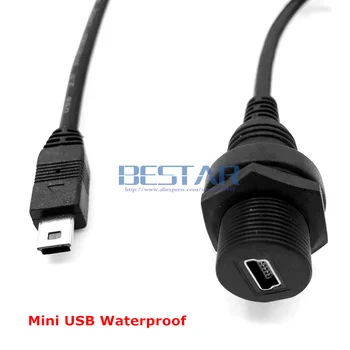 Водонепроницаемый кабель Mini USB и Micro USB 2.0 IP67 длиной 20 см, удлинитель Mini-USB Micro-USB от мужчины к женщине с водонепроницаемым разъемом 1 м