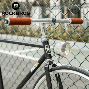 Велосипедные ручки ROCKBROS из замши и кожи Mtb, ручки для руля горного шоссейного велосипеда, противоударная нескользящая велосипедная ручка, аксессуары для велосипедов