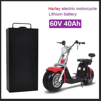 Литиевая Батарея Электромобиля Harley Водонепроницаемая Батарея 18650 60V 40Ah для Двухколесного Складного Электрического Скутера Citycoco, Велосипеда