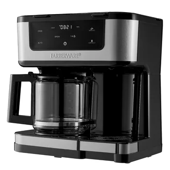 Кофеварка Farverware Side by Side для обжига или кофеварка на 12 чашек, черная