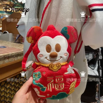 Аутентичные Шанхайские покупки Disney, Сумка-мессенджер Mickey Fuqi, сумка-ранец, Плюшевая Милая сумка для мобильного телефона, сумка для девочек