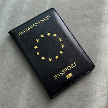 Обложка для паспорта Европейского Союза ЕС персонализированный дорожный чехол для паспортов с именами