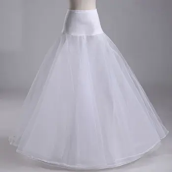 Женская Белая Нижняя юбка С 1 Обручем A Line В два слоя, Свадебное платье Для Новобрачных, Эластичный Вай