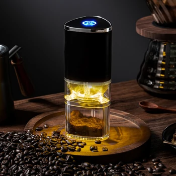Электрическая кофемолка для кемпинга, портативная USB перезаряжаемая кофемолка для фасоли, бытовой полностью автоматический блендер с регулировкой крупности и точности