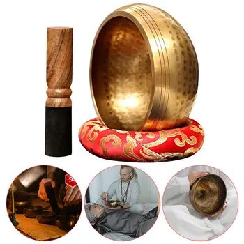 Непальская звуковая чаша Будды ручной работы для медитации при пении йоги, латунная звуковая чаша для медитации при пении Будды