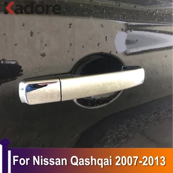 Для Nissan Qashqai 2007 2008 2009 2010 2011 2012 2013 Хромированная дверная ручка, накладка, декоративные аксессуары, автомобильный Стайлинг