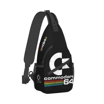 Нагрудные сумки через плечо C46 Rainbow в стиле Ретро Commodore 64 Кармана, Дорожная сумка-Мессенджер, Спортивная Подростковая сумка через плечо Унисекс