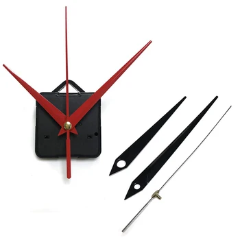 DHL 100 компл./лот Кварцевый часовой механизм с современным простым дизайном, металлические стрелки, Немой часовой механизм для 3D настенных часов, комплекты для замены