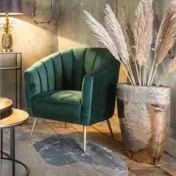 Хит продаж, современное кресло, Элитная мебель, Одноместный диван, современные стулья, Зеленый Бархатный стул для гостиной