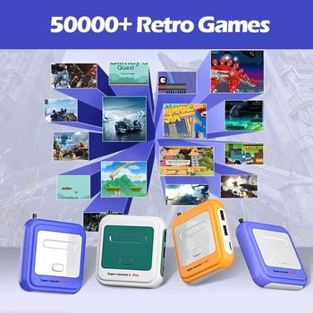 Новые Игровые приставки Super Console X Pro, встроенные в 50000 игр, 50 эмуляторов для PSP/PS1/N64/NES TV Box С беспроводным геймпадом
