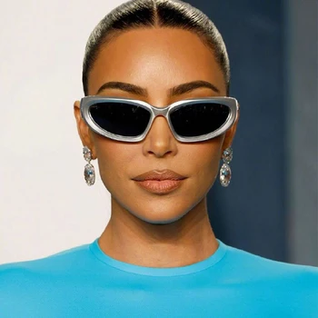 Прямая поставка UV400 Солнцезащитные очки в стиле панк Унисекс, Брендовый дизайн, Зеркальные роскошные красочные винтажные модные солнцезащитные очки с 400 изгибами