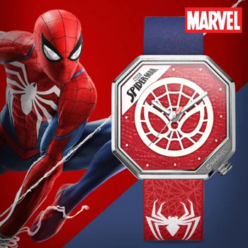 Disney Original Marvel Spider Man Антикварные Женские Нейтральные Водонепроницаемые часы 50m Мужские Часы Новые кварцевые наручные часы Relogio Masculino