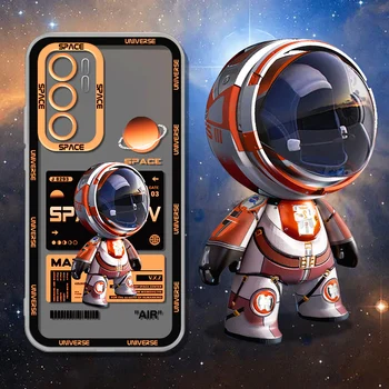 Роскошный Чехол Для телефона с Космическим Астронавтом Samsung Galaxy A03 A03S A02 A02S A22 A23 M33 M53 M52 M32 M22 M02 M02S, Мягкий Силиконовый Чехол