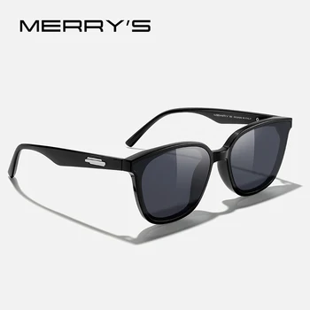 Дизайнерские квадратные поляризованные солнцезащитные очки MERRYS Для мужчин, женщин, модных дам, роскошные брендовые солнцезащитные очки с защитой UV400 S8332
