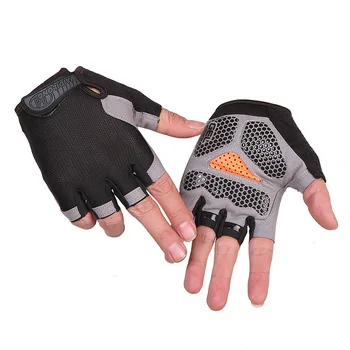 Сетчатые дышащие трикотажные перчатки для велоспорта на открытом воздухе с полупальцами, противоскользящие тактические перчатки для фитнеса, износостойкие