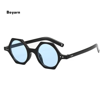 Boyarn Модные Солнцезащитные очки Boyarn Meters Hammer Солнцезащитные очки Fashion Street Snap Glasses Новый Маленький Полигональный Персонаж для мужчин и женщин