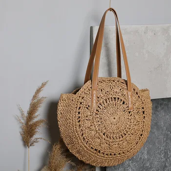 Дизайнерский бренд 가방 Новая модная соломенная сумка на плечо для пляжного отдыха, большая вместимость, сумки для женщин, Лидер продаж