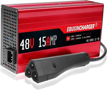 Вольтовое зарядное устройство (свинцово-кислотное) для EZGO RXV & TXT, 900 Вт-15 Ампер с кратковременной зарядкой, 4-6 часов полной зарядки, интеллектуальное зарядное устройство на 15 ампер,