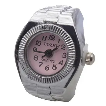 Часы для пары из высокоэластичного регулируемого сплава, модные часы с кольцом на палец для мужчин