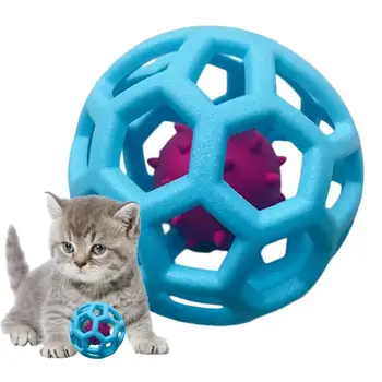 Разноцветные кошачьи шарики, Портативная маленькая игрушка-мячик для щенков, Многофункциональные интерактивные игрушки для кошек, шарики с маленьким колокольчиком, игрушки для кошек