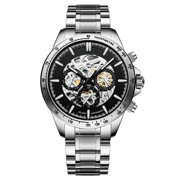 AILANG Watch Мужские автоматические механические часы со скелетом, водонепроницаемые модные деловые часы Relogio Masculino