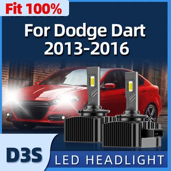 D3S Светодиодные фары Лампы Turbo LED 40000LM для Автомобиля Авто Фары 6000 К Белый для Dodge Dart 2013 2014 2015 2016