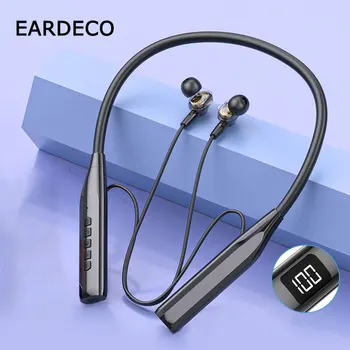 EARDECO 4 Динамика Bluetooth Наушники с шейным Ободком Наушники Беспроводные Наушники 5,2 Hi Fi Наушники Стерео Бас ENC Шумоподавление