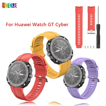 UIENIE 22 мм Спортивный ремешок Для часов Ремешок Для Huawei Watch GT Cyber Мягкий силиконовый браслет для умных часов, Сменный Браслет, Аксессуары