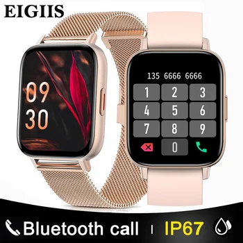 EIGIIS Bluetooth Answer Call Смарт-часы Женские мужские 1,69 дюймовый водонепроницаемый фитнес-трекер Женские умные часы для xiaomi Android ios