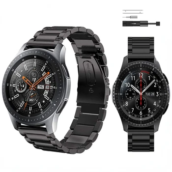 металлический ремешок 22 мм для Samsung Galaxy Watch 3 Huawei GT2/Amazfit GTR, браслет из нержавеющей стали, браслет для Samsung Watch 4 20 мм