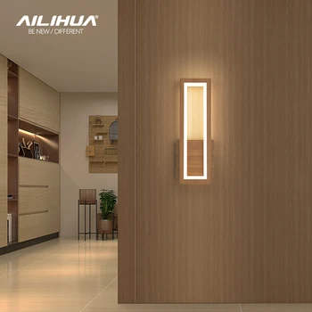 Креативный деревянный настенный светильник для спальни, современный простой настенный светильник для гостиной, новый китайский декоративный светильник для прихожей
