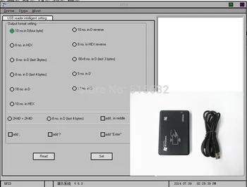 Поддержка настройки 8-10 цифровой безопасности Черный USB-датчик приближения Smart RFID IC Card Reader 13,56 кГц