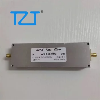 Высококачественный полосовой фильтр TZT 520-668 МГц 3 Вт BPF с гнездовым разъемом SMA, Радиоаксессуар