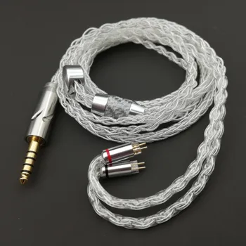 8-жильный кабель из чистого серебра Hiclass с кабелем 2Pin0.78 Qdc Mmcx 2,5 мм/3,5 мм/4,4 мм из чистого серебра