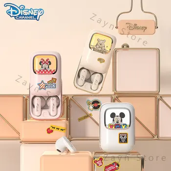 Беспроводные Bluetooth-наушники Disney Mickey Minnie Winnie the Pooh с Длительным сроком службы и Низкой Задержкой Smart Touch С Раздвижной крышкой Для Наушников