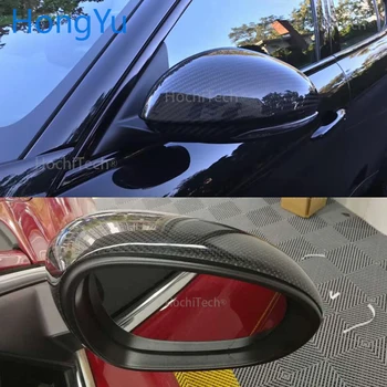 Настоящая зеркальная маска из углеродного волокна для Alfa Romeo Stelvio 2016 2017 2018 2019, заменяющая высококачественную зеркальную крышку из углеродного волокна