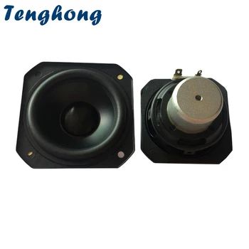 Tenghong 2шт 3-Дюймовый Динамик Полного диапазона 8 Ом 50 Вт Неодимовый Длинноходный Анодированный Алюминиевый Динамик Fever Audio Sound Для DIY