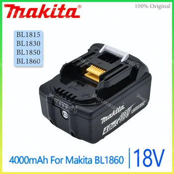 18V 6.0Ah Makita Оригинал со светодиодной литий-ионной заменой LXT BL1860B BL1860 BL1850 Аккумуляторная батарея электроинструмента Makita 6000