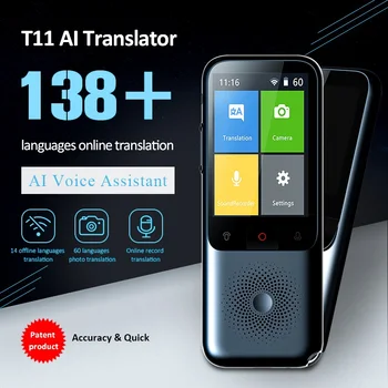 2,4-дюймовый T11 Smart Translator с сенсорным экраном 2 + 32G в режиме реального времени, Голосовой Перевод Фотографий на 138 Языков, Портативный Офлайн-Переводчик Для Путешествий