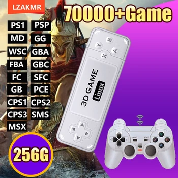 LZAKMR Новая портативная консоль 256G Y6 4K HD для PSP PS1 Семейная Интерактивная 70000 + игр Наслаждайтесь потрясающей игрой, подарками для детей, 3D-игрой