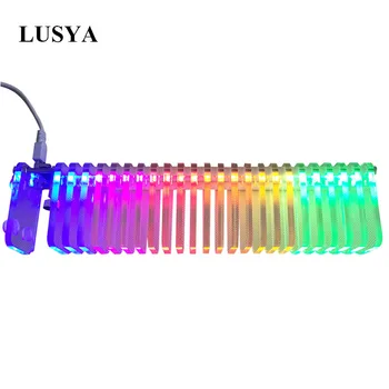 Lusya KS25 Управление звуком VU Meter Кристальная звуковая колонка измеритель уровня звука светодиодный музыкальный спектр DIY наборы VU Tower T0347