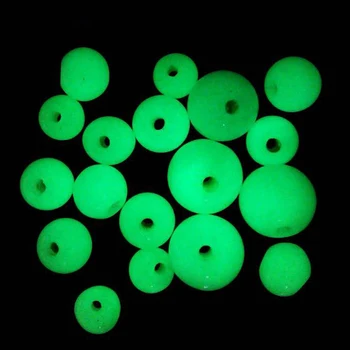 Промо 1000шт Пластиковые светящиеся Рыболовные бусины Светящиеся Такелажные бусины для морской рыбалки Терминальные снасти Оптом 4 мм 6 мм 8 мм 10 мм