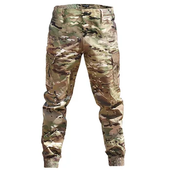 Уличные мужские водонепроницаемые камуфляжные военные брюки, Походные боевые тренировочные тактические брюки-карандаш с несколькими карманами, Комбинезон