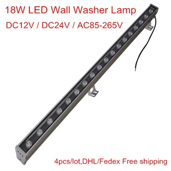 Супер яркий 18 Вт светодиодный прожектор для омывания стен Светодиодный прожектор водонепроницаемый IP65 светодиодный наружный светильник DC12V/DC24V/AC85-265V DHL Бесплатная доставка