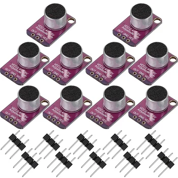 10 ШТ. Электретный Микрофонный Усилитель Регулируемый Модуль MAX4466 Микрофонный Предусилитель Фиолетового цвета для Arduino